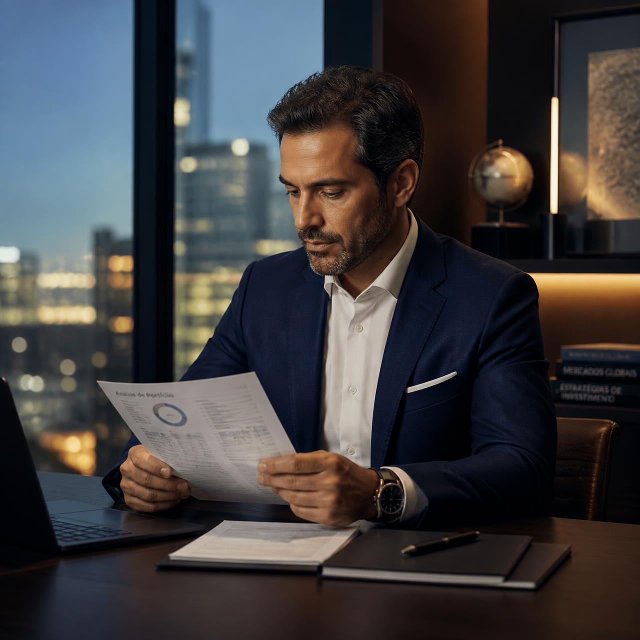 Alexandre Araújo em seu escritório de consultoria
